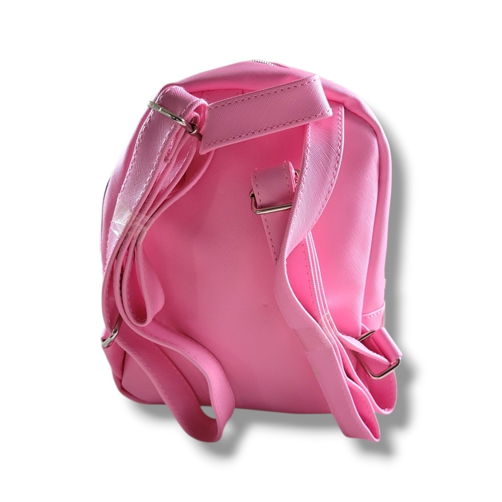 ✨️HP✨️Marc Tetro | NWOT Cute Small Pink Black Cat Backpack - Picture 3 of 11